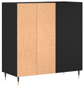 Armário para discos 84,5x38x89 cm derivados de madeira preto