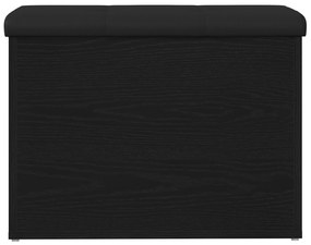 Banco de Armazenamento vidaXL Preto Carvalho 60x40x45 cm Madeira Reves