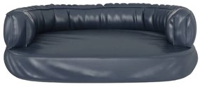 Cama p/ cães em espuma ergonómico 60x42cm couro artificial azul