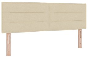 Cama Box Spring com Colchão Creme 140x190 cm Tecido