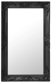 Espelho de parede estilo barroco 50x80 cm preto