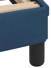 Estrutura cama c/ cabeceira sem colchão 160x200 cm tecido azul