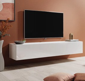 Móvel de TV British Suspenso de 180cm - Branco Brilhante - Design Mode