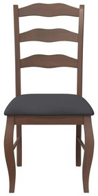 Cadeiras de jantar com almofadões 2 pcs madeira maciça castanho