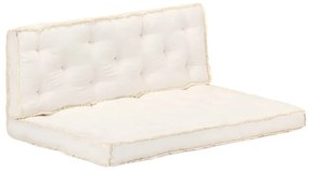 vidaXL 2 pcs conjunto de almofadões para sofá de paletes bege