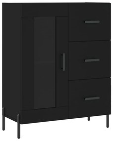 Armário alto 69,5x34x180 cm derivados de madeira preto