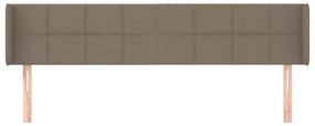 Cabeceira cama abas tecido 163x16x78/88 cm cinzento-acastanhado