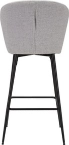 CONJUNTO DE 2 BANCOS DE BAR LOSANNA 52X59X108 CM CINZENTO E PRETO
