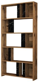 Estante Lima – Nogueira e Preto – 90x180x20 cm
