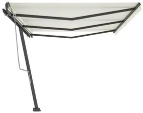 Toldo retrátil manual independente 600x350 cm cor creme