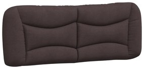 Estrutura de cama sem colchão 140x200 cm tecido castanho-escuro