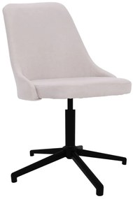 vidaXL Cadeira de escritório giratória tecido cor creme