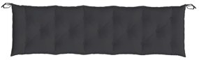 Almofadões banco jardim 2 pcs 180x50x7cm tecido oxford preto