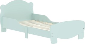 AIYAPLAY Cama infantil 70x140 cm com grades de segurança tema urso para meninos, meninas, com idades de 3 a 6 anos, verde | Aosom Portugal