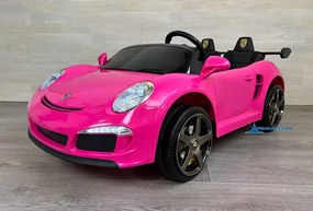 Carro elétrico para crianças Desportivo RUF CTR3 24V 2.4G MP4, Rodas de borracha, 2 lugares em pele sintética Rosa