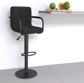 vidaXL Banco de bar veludo preto