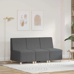 vidaXL Sofá Chiar 3 pcs Cinzento escuro 55 x 74 x 82 cm