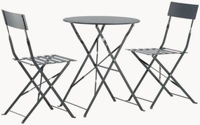 Conjunto de jantar bistrô dobrável para jardim Marseille, conjunto de 3
