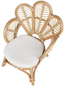 Cadeira pavão em rattan de cor natural 70 cm FLORENTINE II Beliani
