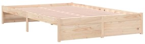 Estrutura de cama sem colchão 120x200 cm madeira maciça