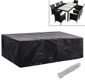 Conjunto capas p/ mobiliário jardim 2 pcs 10 ilhós 300x140 cm