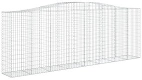 Cestos gabião arqueados 2pcs 400x50x140/160cm ferro galvanizado