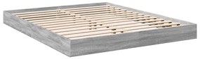 Estrutura de cama 150x200 cm derivados de madeira cinza sonoma
