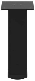 Pés para mesa de centro 4 peças, preto, 30-32 cm, aço