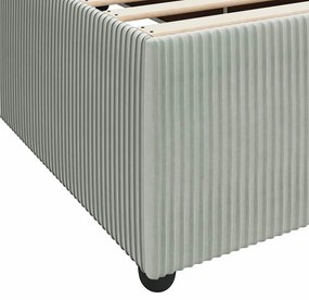Estrutura de cama com colchão Cinzento-claro 160 x 200 cm