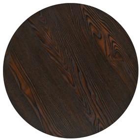 Mesa bistrô em MDF e aço redonda 60x75 cm cinzento escuro