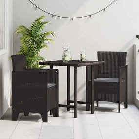 vidaXL Cadeira de Jardim 2 pcs Castanho 53 x 49 x 85 cm PP