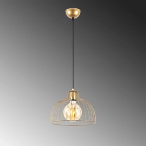 Candeeiro Chandelier Kozan – Ouro Brilhante – 28 x 28 x 126 cm