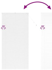 Persiana de Janela com cortinas Outros Manual Branco 100 x 220 cm Alum