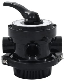 91732 vidaXL Válvula multiportas para filtro de areia ABS 38 mm 4-vias