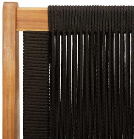 Banco de Jardim Preto 76x122x73 cm Madeira Maciça de Acácia