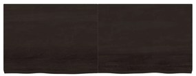 Tampo de mesa 160x60x(2-6) cm carvalho tratado castanho-escuro