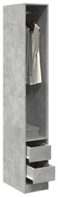 vidaXL Roupeiro 30x50x200 cm derivados de madeira cinzento cimento