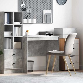 vidaXL Mesa Betão Cinza 80x50x76 cm Madeira engenheirada