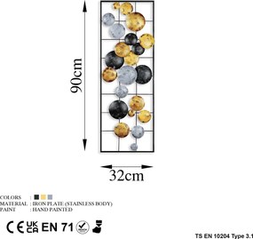 Acessório Decorativo de Parede Camber – Multicolor – 32x90x4 cm