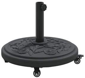 Base de Parasol com Rodas pra Postes de Ø38-48 mm, 13 kg, Redonda