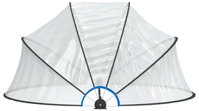 Cúpula de piscina redonda 315x158 cm PVC