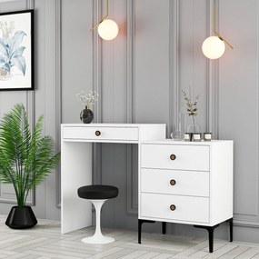 Mesa de Maquilhagem Lizbon500 – Branco – 124x84,7x40 cm