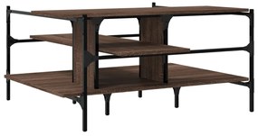 Mesa centro 100x100x48,5 cm derivados madeira carvalho castanho