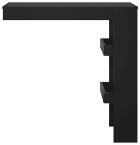 Mesa de bar p/ parede 102x45x103,5 cm derivados madeira preto