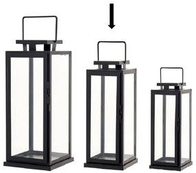 Lanternas | Metal Preto - 19x19x45CM