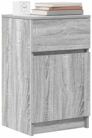 Mesa de cabeceira 39x35x65 cm derivados madeira cinzento sonoma