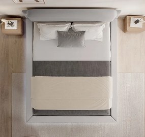 Cama de Casal Flutuante "Beatrice" em Cinzento - 150x190 cm – Design M