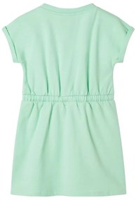 Vestido de criança com cordão verde brilhante 116