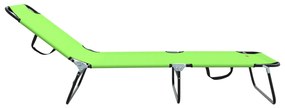 Espreguiçadeira Dobrável 2 pcs Verde Portátil Tecido Oxford 600D