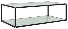 Mesa de centro 120x60x35 cm vidro temperado branco